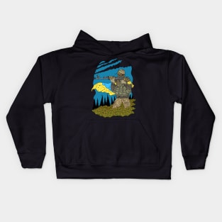 Fighting for freedom, Ukraine. Kids Hoodie